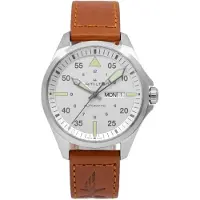Hamilton Herreur H64635550 Khaki Aviation Sølvfarvet/Læder Ø42 mm