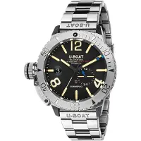 U-BOAT Herreur 9007/A/MT Sommerso Sort/Stål Ø46 mm