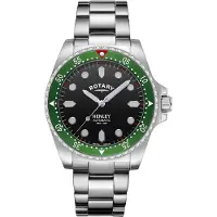 Rotary Herreur GB05136/71 Henley Sort/Stål Ø42 mm