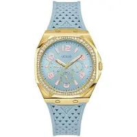 GUESS Dameur GW0694L1 Multifunction Blå/Gummi Ø39.5 mm