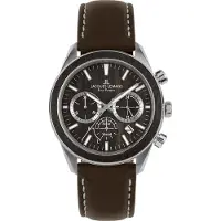 Jacques Lemans Herreur 1-2115C Eco Power Solar Brun/Læder Ø44 mm