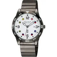 Nautica Herreur NAPPAS103 N83 Hvid/Stål Ø42 mm