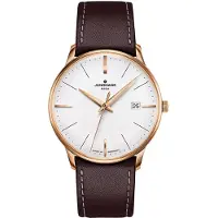 Junghans Herreur 58/7500.02 Meister MEGA Hvid/Læder Ø38.4 mm