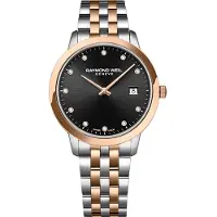 Raymond Weil Dameur 5385-SP5-20081 Toccata Sort/Rosaguldtonet stål