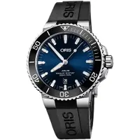 Oris Herreur 01 733 7730 4135-07 4 24 64EB Diving Blå/Gummi Ø43.5 mm