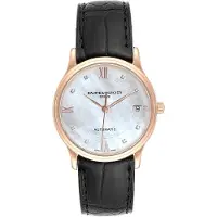 Baume & Mercier Herreur MOA10077 CLASSIMA Sølvfarvet/Læder Ø33
