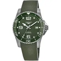 Longines Herreur L3.781.4.06.9 Hydroconquest Grøn/Gummi Ø41 mm