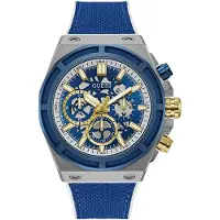 GUESS Herreur GW0713G1 Masterpiece Blå/Læder Ø46 mm