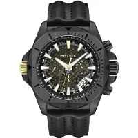 Police Herreur PEWGF0054503 Electrical Grå/Læder Ø46 mm