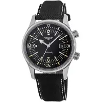 Longines Herreur L3.774.4.50.0 Heritage Sort/Læder Ø42 mm