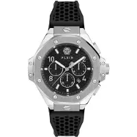 Philipp Plein Herreur PWPRA0124 Chrono Royal Sort/Gummi Ø46 mm