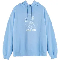Chinti & Parker Sweatshirt 'Jog On Snoopy' lyseblå / hvid