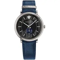 Versace Herreur VEBQ01018 V Circle Sort/Læder Ø42 mm