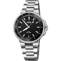 Oris Dameur 01 733 7792 4194-07 8 19 05P Aquis Sort/Stål Ø36.5 mm