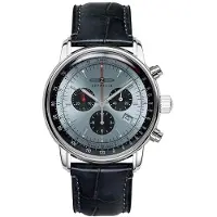 Zeppelin Herreur 88862 Lz 14 Marine Blå/Læder Ø42 mm