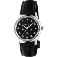 Gucci Herreur YA126286 G-Timeless Sort/Læder Ø42 mm