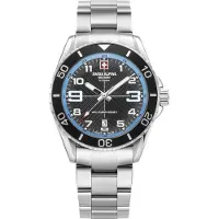 Swiss Alpine Military Herreur 7029.1131 Raptor Sort/Stål Ø42 mm