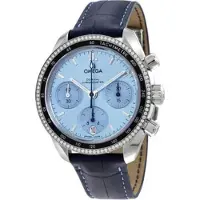 Omega 324.38.38.50.03.001 Speedmaster Chronograph 38Mm Blå/Læder