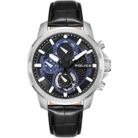 Police Herreur PEWJF0021509 Newport Sort/Læder Ø43 mm