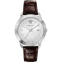 Versace Herreur VE2C00121 Univers Sølvfarvet/Læder Ø43 mm