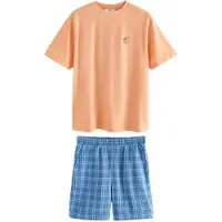 Next Pyjamas kort blå / pastelblå / grøn / laks