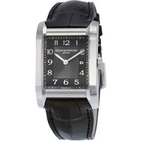 Baume & Mercier Dameur MOA10019 Hampton Sort/Læder 40x27.1 mm