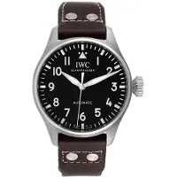 IWC Herreur IW329301 Big Pilot Sort/Læder Ø43 mm