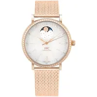 IWC Dameur IW459010 Portofino Hvid/18 karat rosa guld Ø37 mm