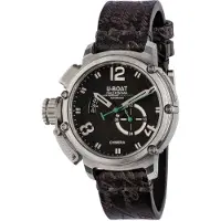 U-BOAT Herreur 8529 Chimera Sort/Læder Ø46 mm