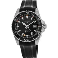 Longines Herreur L3.790.4.56.9 Hydroconquest Sort/Gummi Ø41 mm