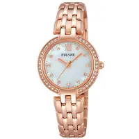 Pulsar Dameur PH8168X1 Dress Hvid/Rosaguldtonet stål Ø28 mm