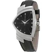 Hamilton Herreur H24411732 American Classic Ventura Sort/Læder Ø31
