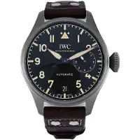 IWC Herreur IW501004 Pilots Sort/Læder Ø46.2 mm