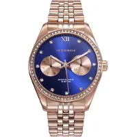 Viceroy Dameur 42418-37 Classic Blå/Rosaguldtonet stål Ø36 mm