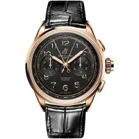 Breitling Herreur RB1510251B1P1 Premier B15 Duograph 42 Sort/Læder