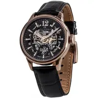 Carl von Zeyten Herreur CVZ0051RBK Enz Sort/Læder Ø40 mm