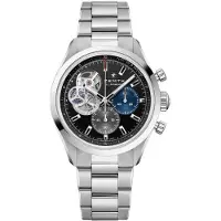 Zenith 03.3300.3604-21.M3300 Chronomaster Open Sort/Stål Ø39.5 mm