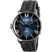 U-BOAT Herreur 8704/D Darkmoon Blå/Gummi Ø44 mm