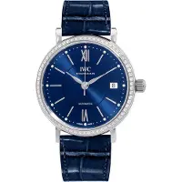 IWC IW458111 Portofino Blå/Læder Ø37 mm