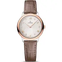 Omega Dameur 434.23.28.60.52.001 De Ville Prestige Sølvfarvet/Læder