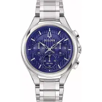 Bulova Herreur 96A302 Curv Blå/Stål Ø45 mm