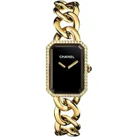 Chanel Dameur H3259 Premiere Sort/18 karat guld 20x28 mm