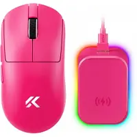 MCHOSE A7 V2 Ultra+ Lightweight Wireless - Gaming Mus - Optisk - 6 knapper - Rød
