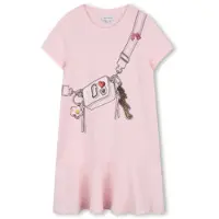 Marc Jacobs Marc Jacobstil piger. W60711 Pink printet kjole (10Y= 138cm), Casual, Bomuld, Korte ærmer, børnetøj