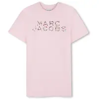 Marc Jacobs Marc Jacobstil piger. W60718 Lyserød kjole med logo (8Y= 126cm), Casual, Pink, Bomuld, Korte ærmer, børnetøj
