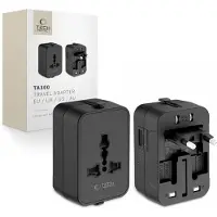 Tech-Protect TA300 Travel Adapter EU/UK/AU - Black