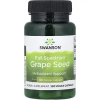 Swanson Health , Full Spectrum Grape Seed, 380 mg, 100 Kapsler