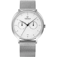 Obaku Herreur V193GMCIMC Ahorn Hvid/Stål Ø40 mm