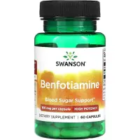 Swanson Health , Benfotiamin, Høj Potens, 160 mg, 60 Kapsler