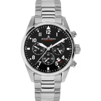 Jacques Lemans Herreur 42-2C Sport Sort/Stål Ø42 mm